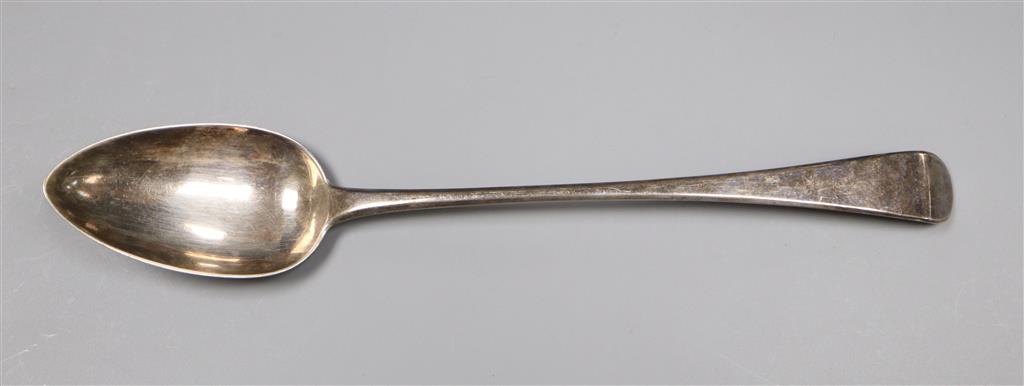 A George III silver Old English pattern basting spoon, Peter, Ann & William Bateman, London, 1803, 30.3cm, 107 grams.